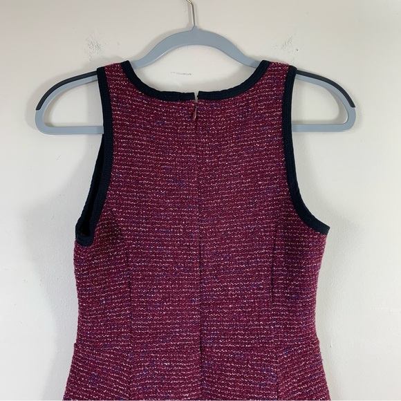 J. Crew Mini Sleeveless Tweed Fit & Flare Wool Blend Dress 2 - Picture 4 of 12
